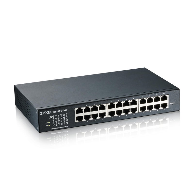 Zyxel 24-Port Gigabit Ethernet Switch | Smart-Managed | Small Form Factor [GS1900-24E] - Image 1